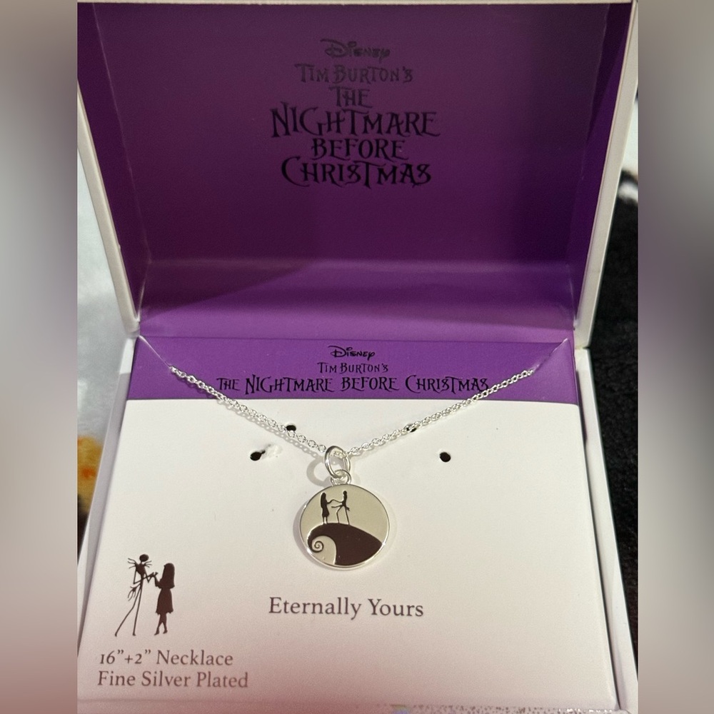 Disney Nightmare Before Christmas “Eternally Yours” Necklace: Jack & Sally NEW